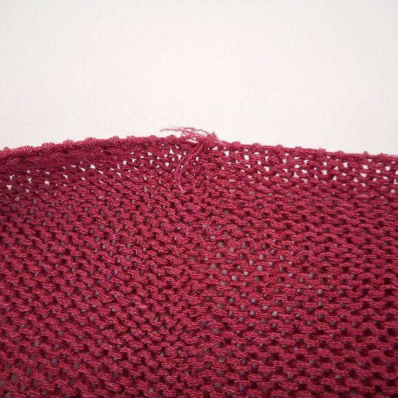 Eileen Fisher Women's size M Linen Blend Sheer Cardigan Raspberry Red - Picture 8 of 12